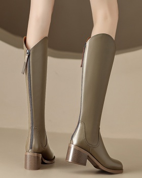 Fashion winter round thigh boots high-heeled thick boots
