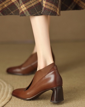 Autumn and winter short boots high-heeled ankle boots for women