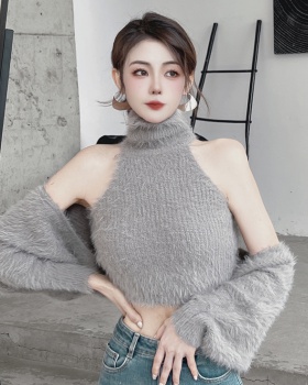 Autumn and winter vest knitted sweater 2pcs set for women