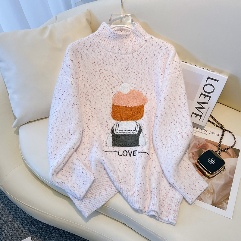 Thick cartoon autumn and winter sweater for women