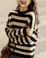 Wool classic stripe autumn and winter sweater