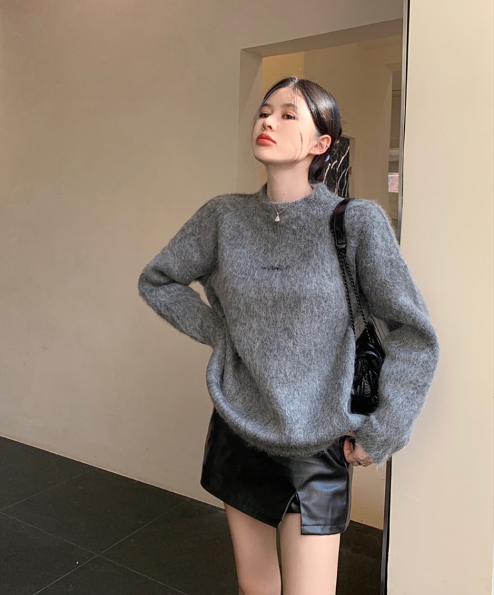 Autumn and winter mohair sweater