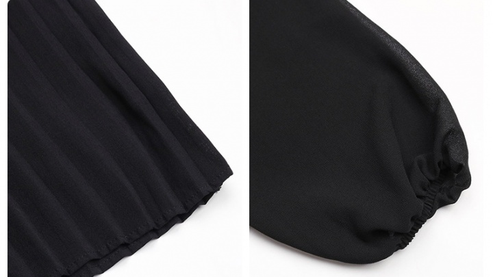 Fashion black fold inside the ride dress for women