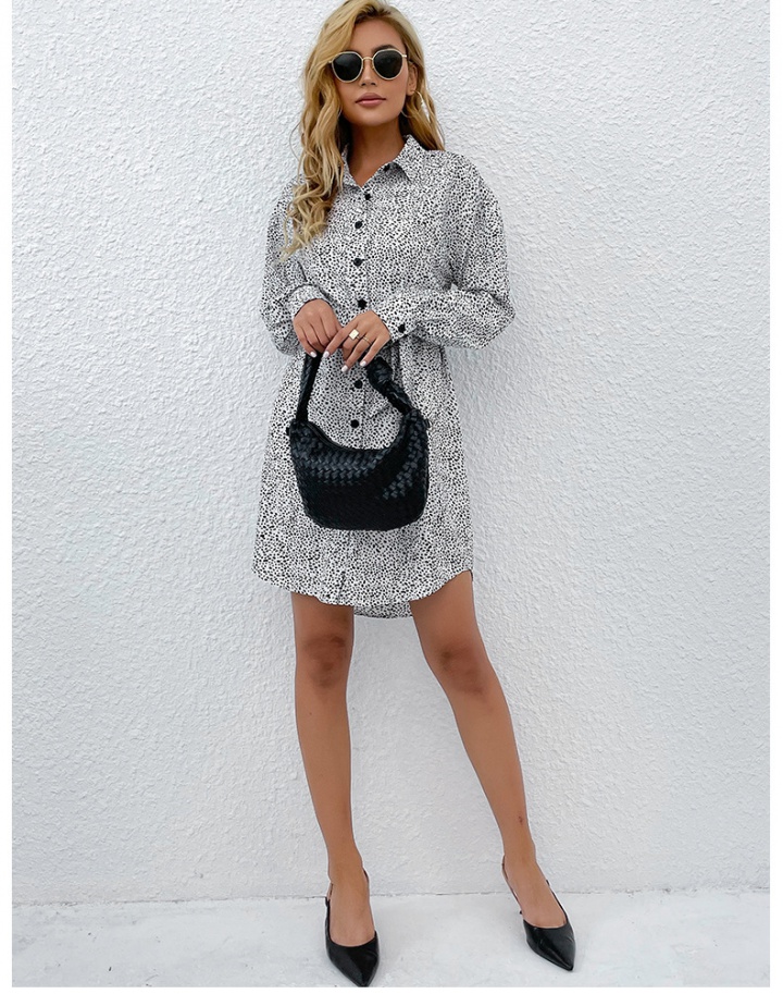 European style shirt spring and autumn dress for women