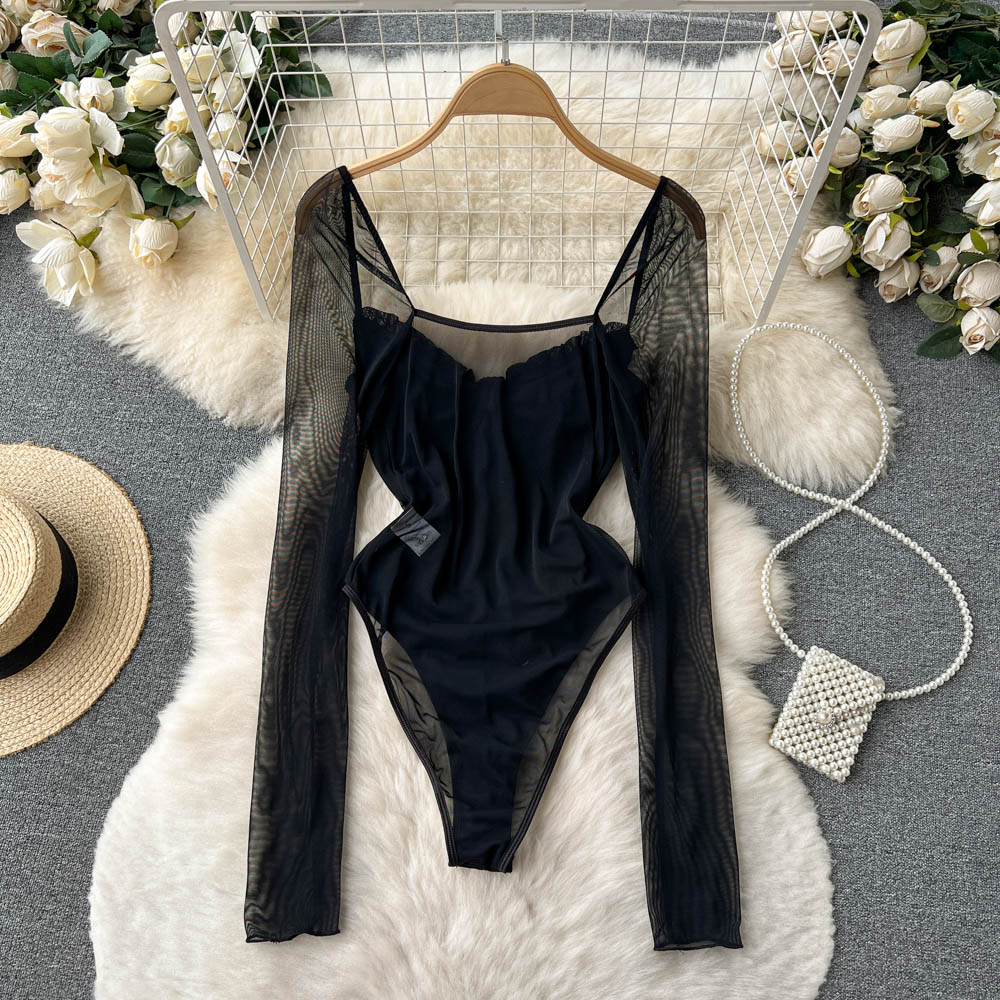 Spring and autumn leotard jumpsuit for women