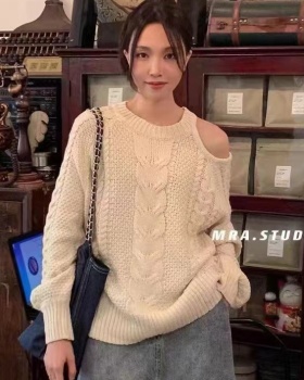 Korean style autumn sweater strapless tops for women