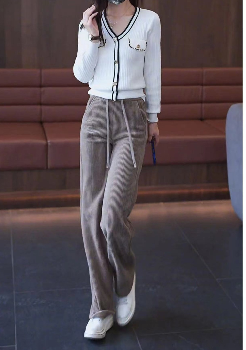 Autumn and winter pants wide leg pants for women