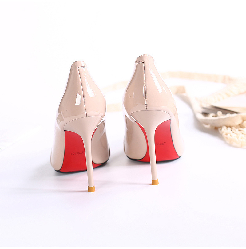 Patent leather high-heeled shoes temperament shoes