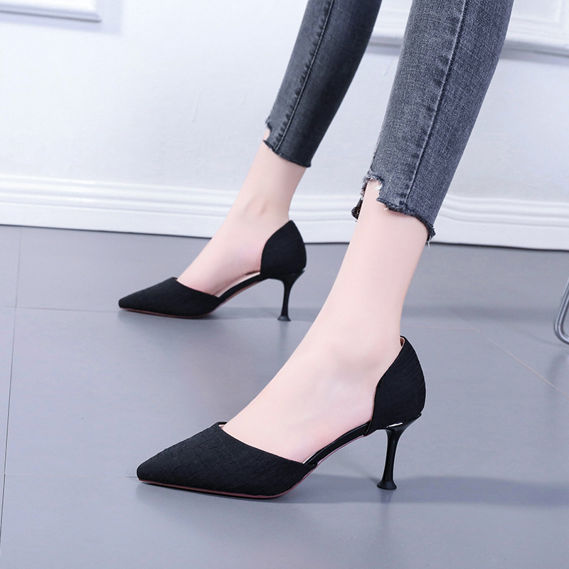 France style all-match high-heeled shoes pointed shoes for women