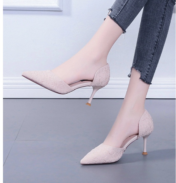 France style all-match high-heeled shoes pointed shoes for women