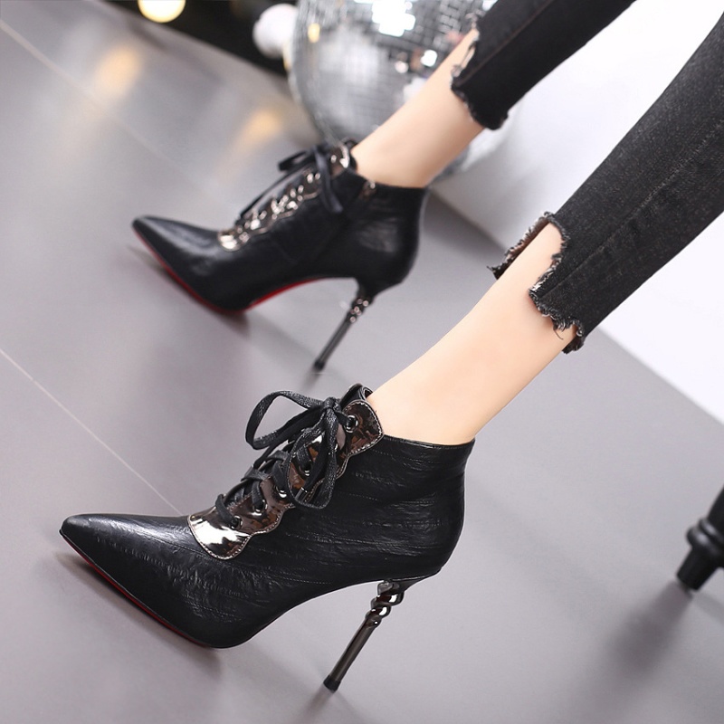 Temperament martin boots high-heeled shoes for women