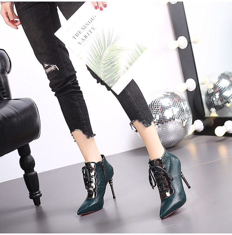 Temperament martin boots high-heeled shoes for women