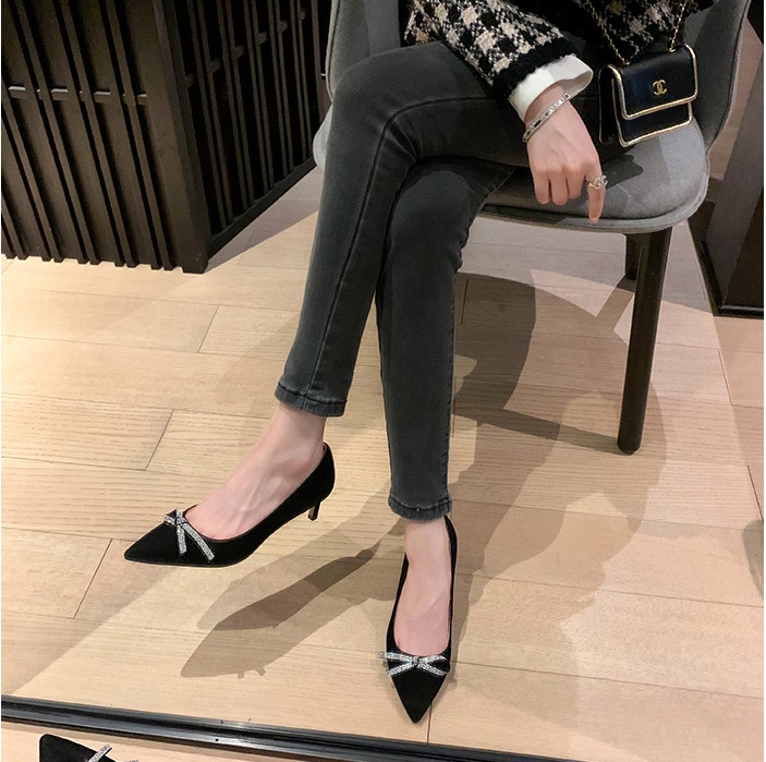 Commuting shoes pointed high-heeled shoes for women
