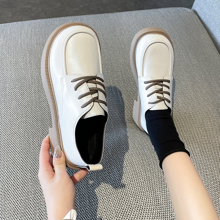 Thick crust shoes frenum leather shoes for women