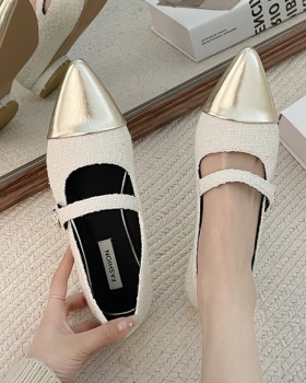 Pointed shoes Korean style flattie for women