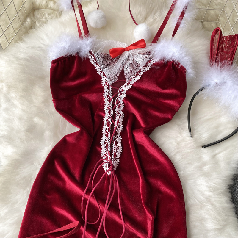 Christmas frenum red spicegirl sexy lovely role-play dress
