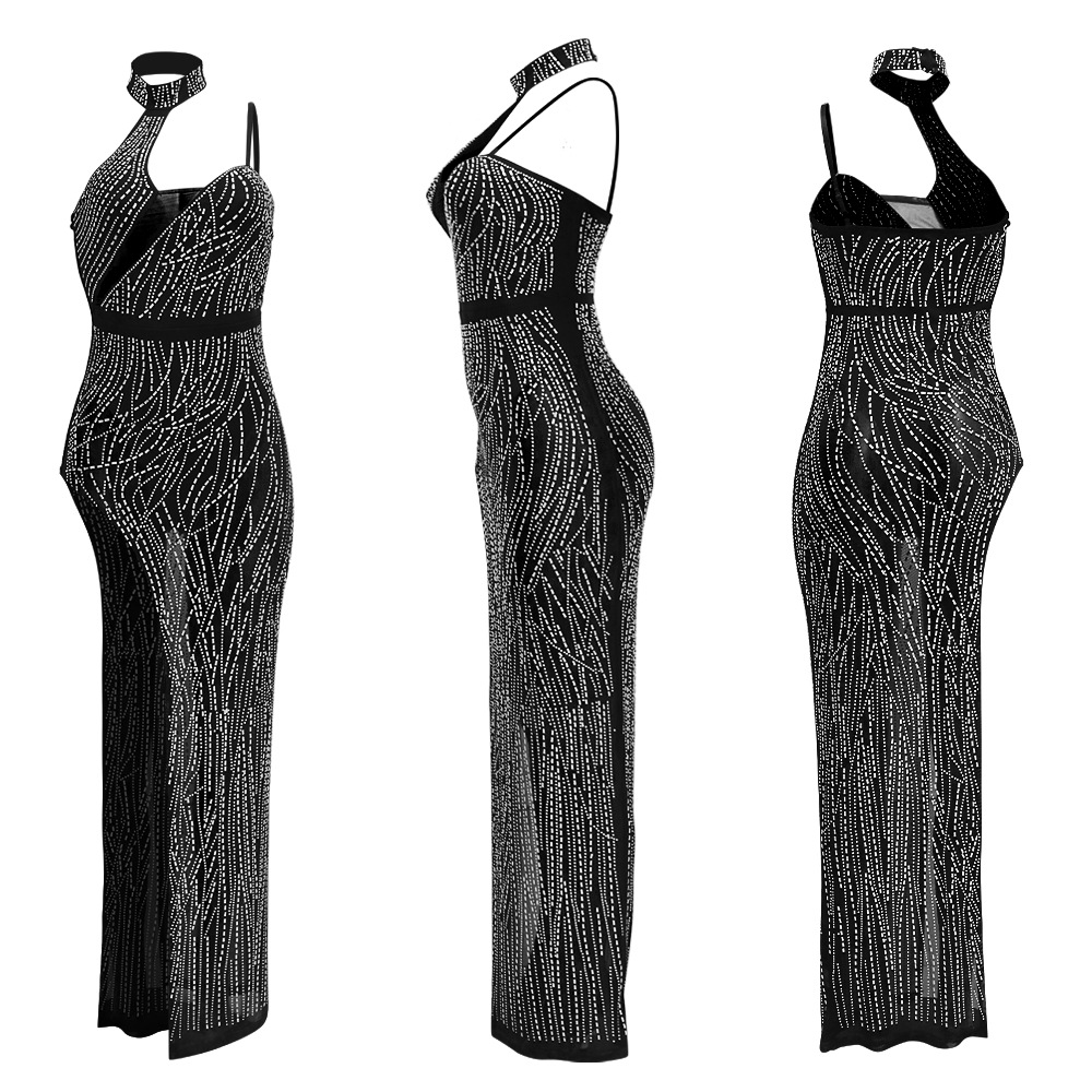Rhinestone formal dress perspective dress for women