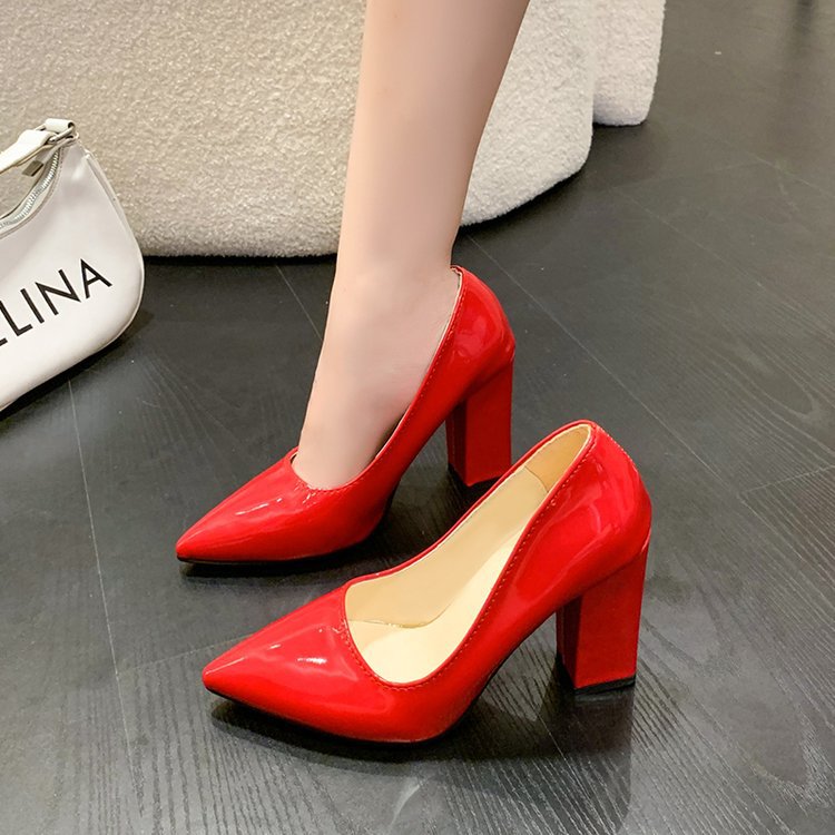 Spring and autumn shoes low high-heeled shoes for women
