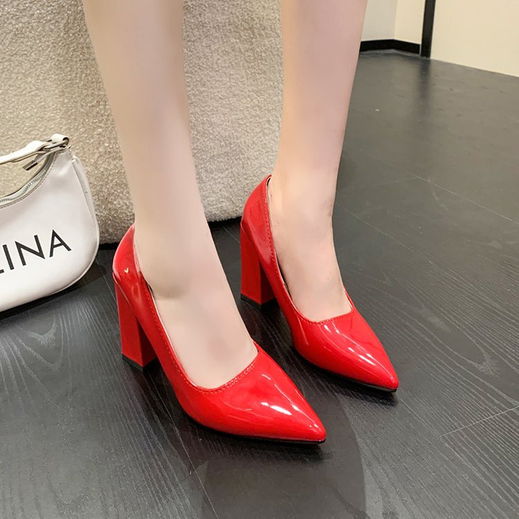 Spring and autumn shoes low high-heeled shoes for women