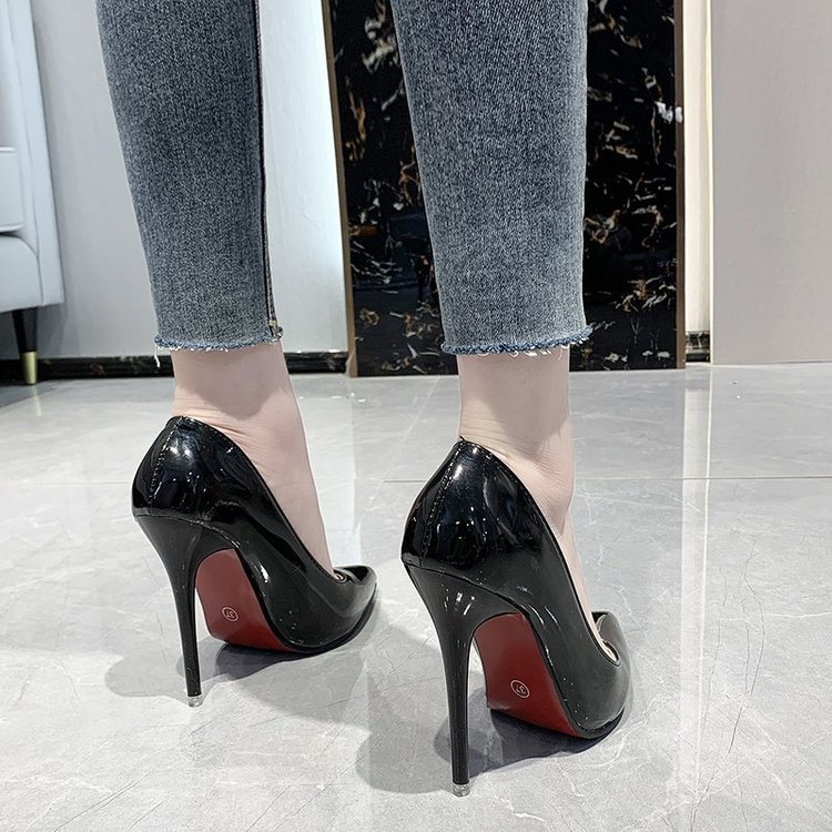 Autumn high-heeled shoes patent leather shoes for women