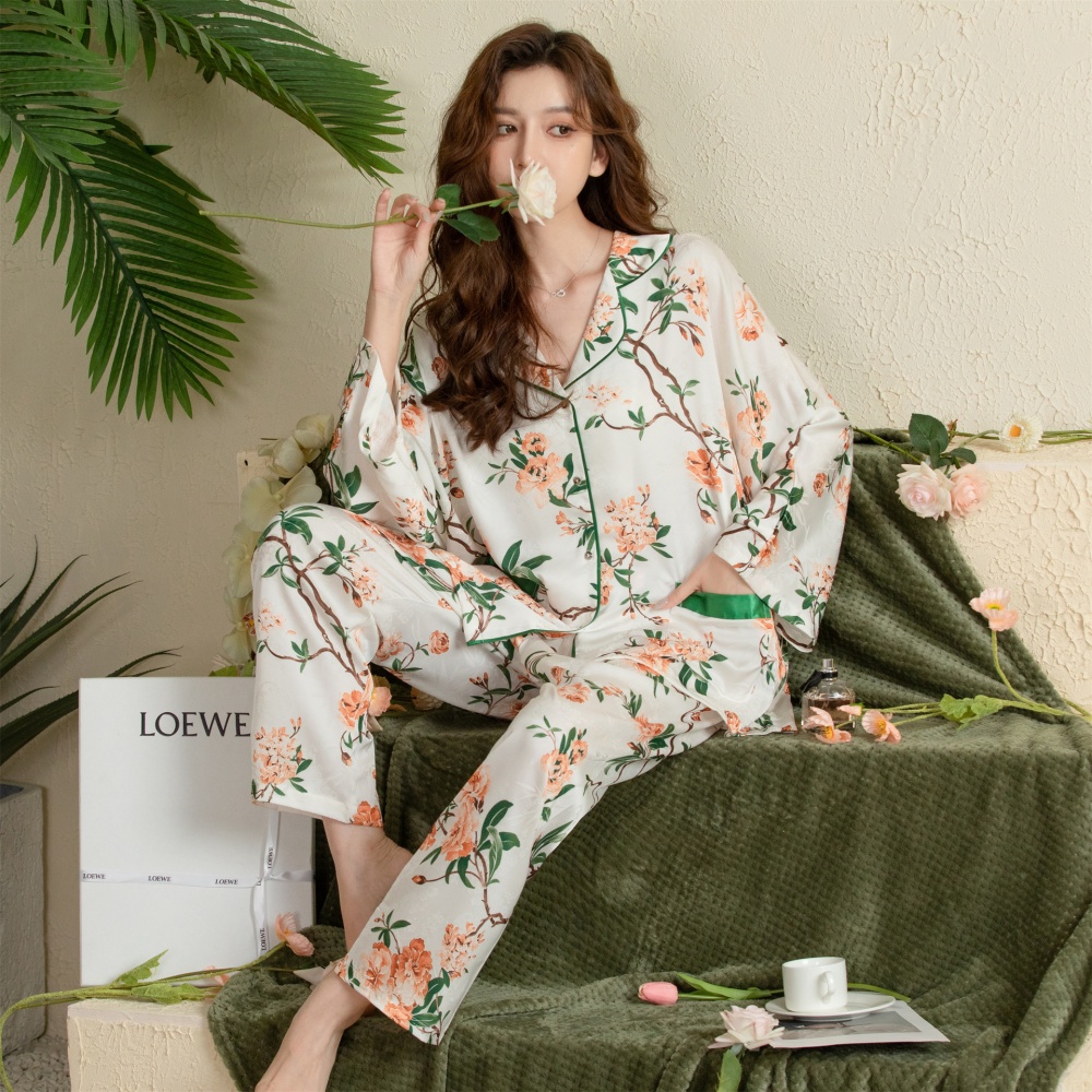 Homewear long pants simple pajamas a set for women