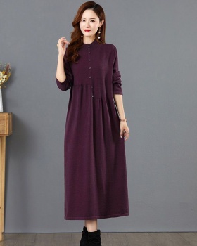 Autumn and winter long dress middle-aged sweater for women