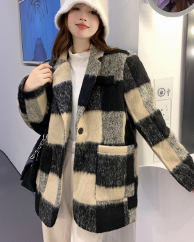 Woolen loose overcoat Korean style coat