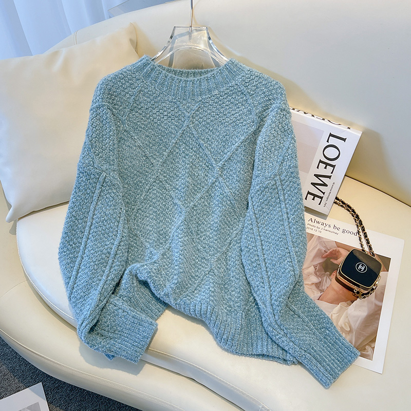 Autumn and winter diamond loose lazy sweater for women