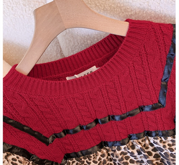 Thick sweater temperament long pants 2pcs set for women