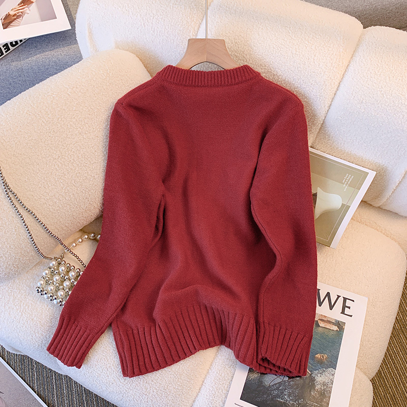 Temperament skirt embroidery sweater 2pcs set for women