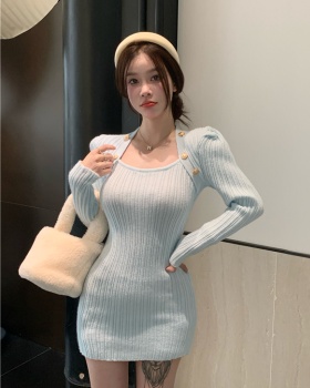 Package hip sweater dress bottoming dress for women
