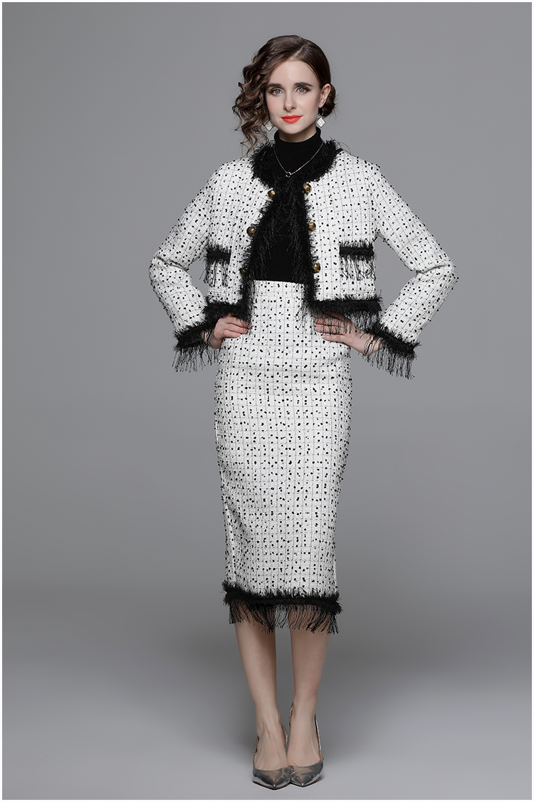 Tassels fashion and elegant fashion skirt 2pcs set