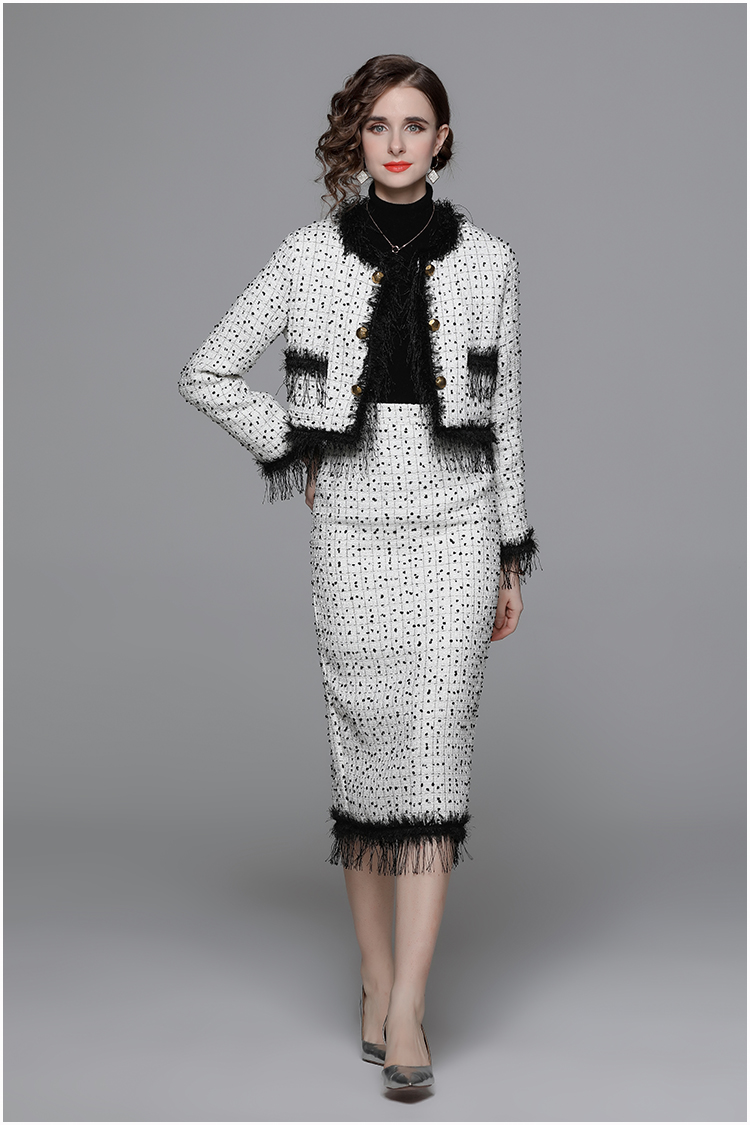 Tassels fashion and elegant fashion skirt 2pcs set