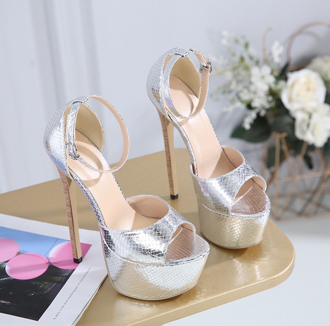 Fish mouth high-heeled shoes sandals for women