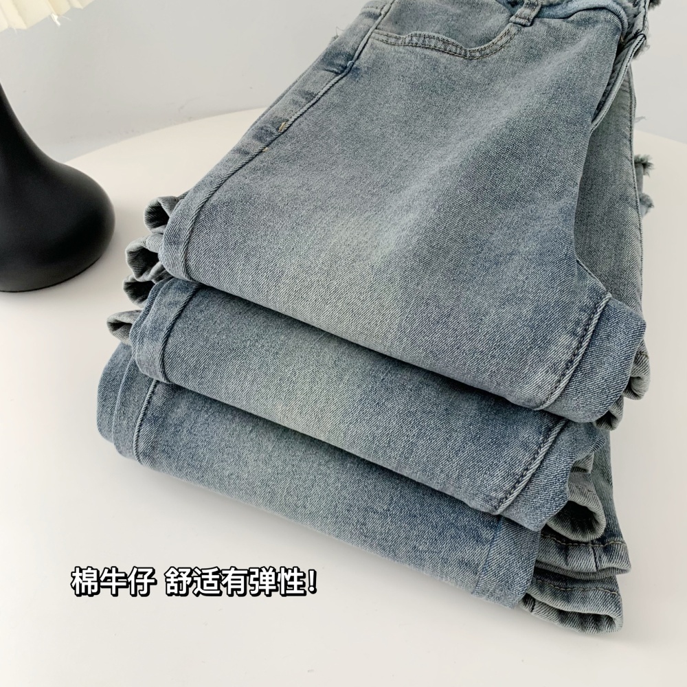 Spicegirl cartoon jeans medium waist retro pants