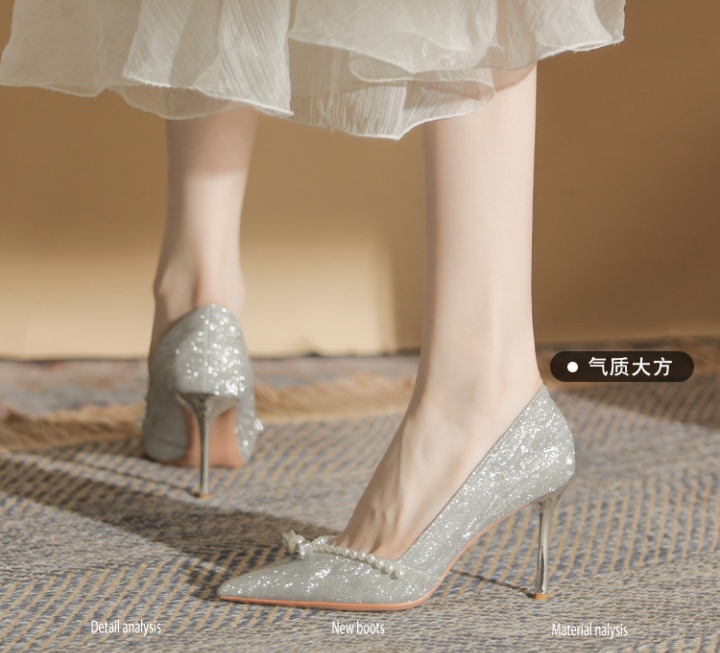 Sequins high-heeled shoes fine-root shoes for women