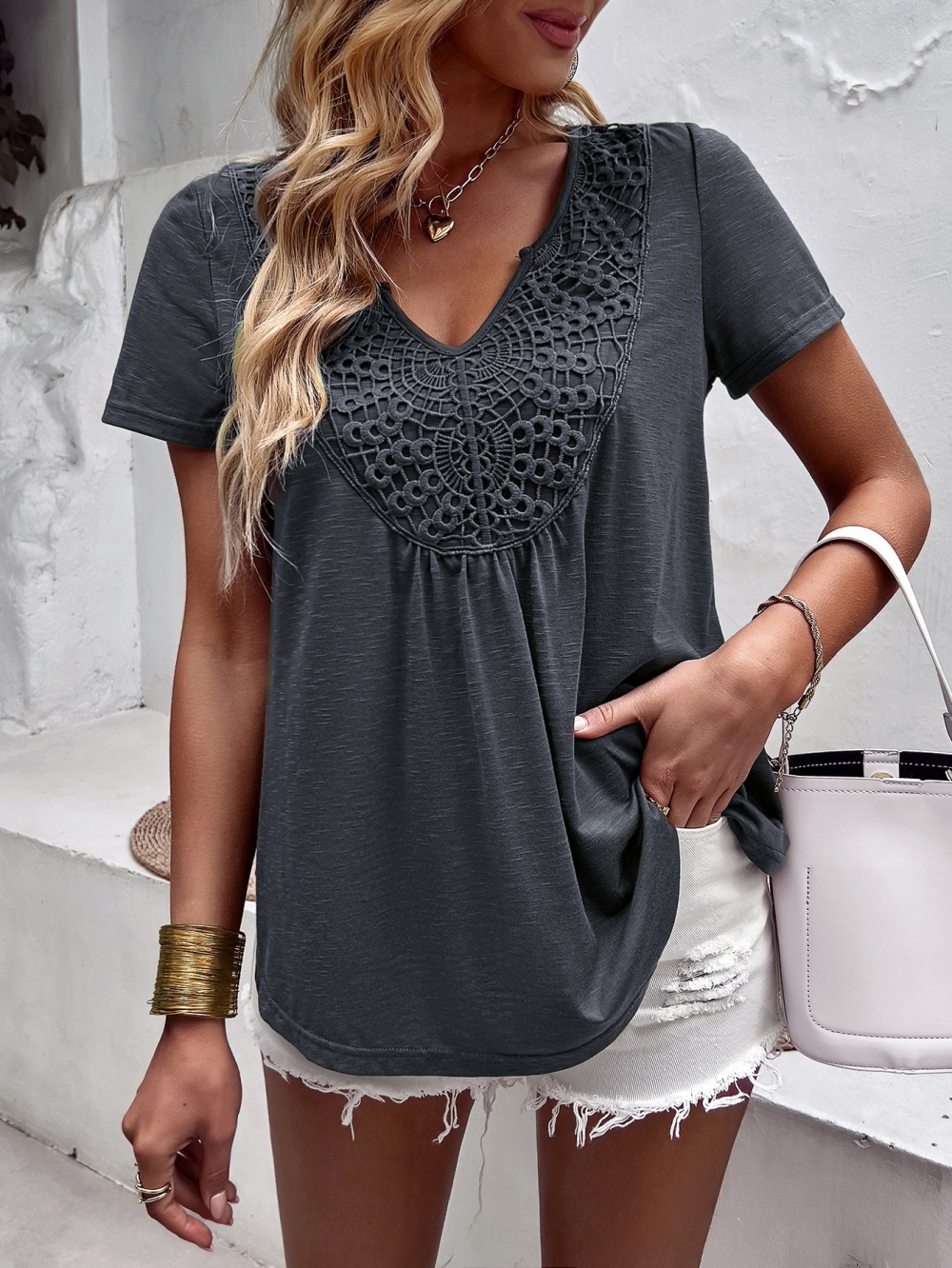 Casual vacation loose T-shirt cozy spring and summer tops