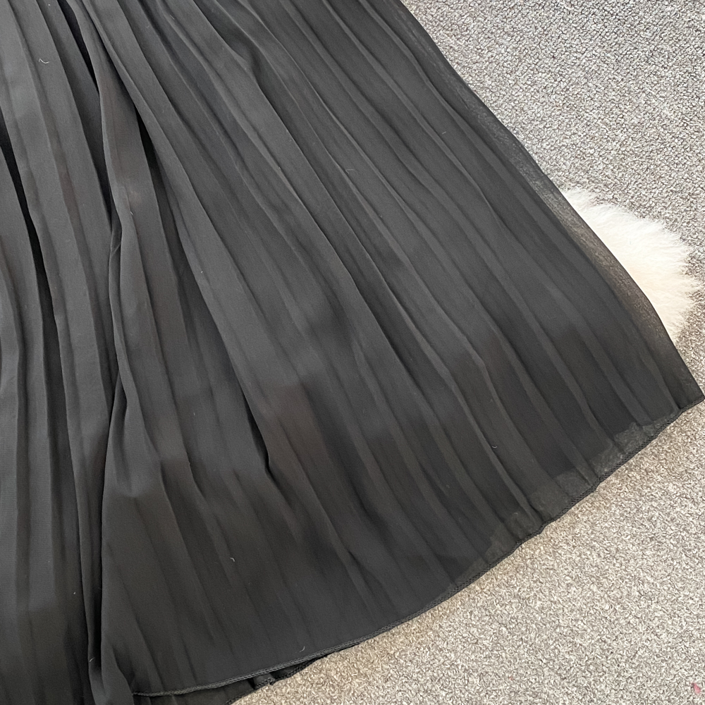 Fold skirt long dress for women