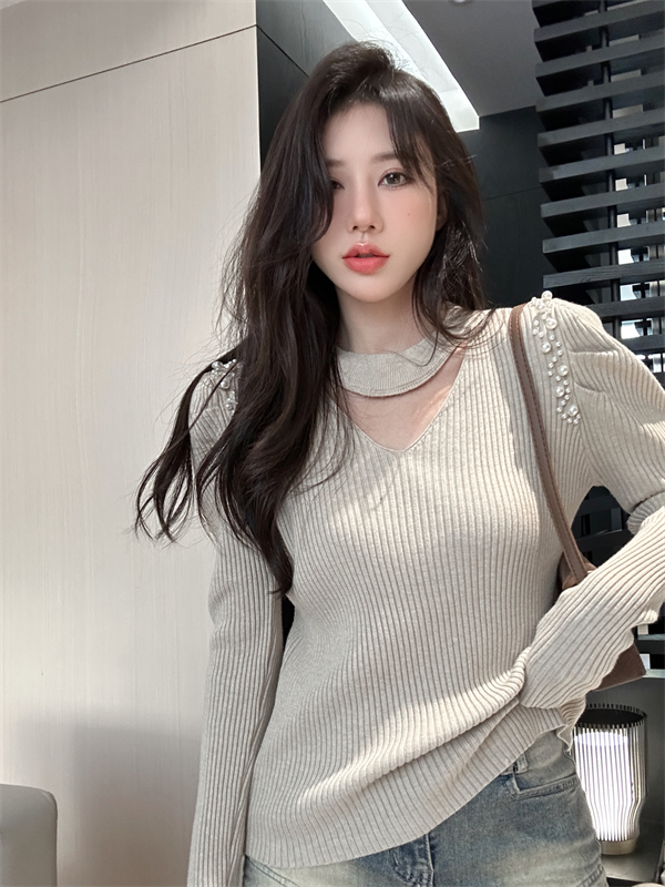 Knitted sweater unique bottoming shirt
