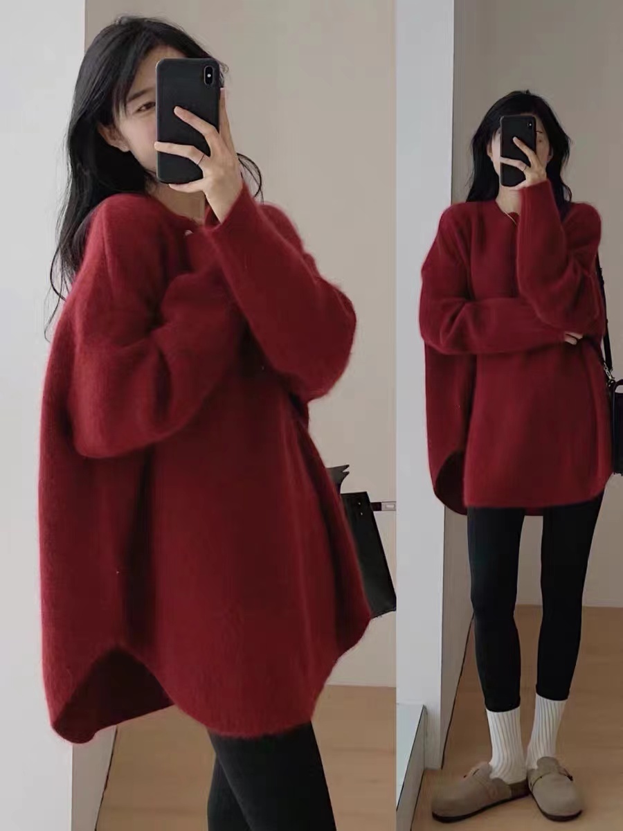 Autumn and winter pullover loose sweater for women
