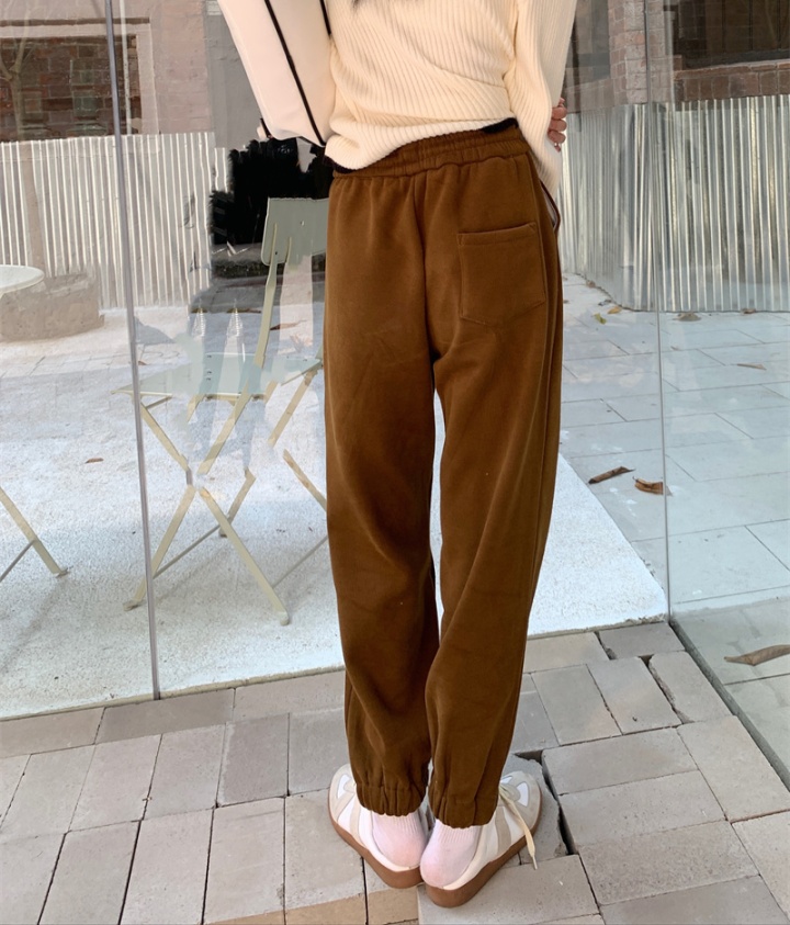 Embroidery letters sweatpants slim all-match casual pants
