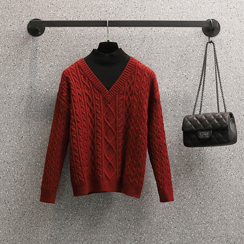 Slim autumn and winter fashion sweater a set for women