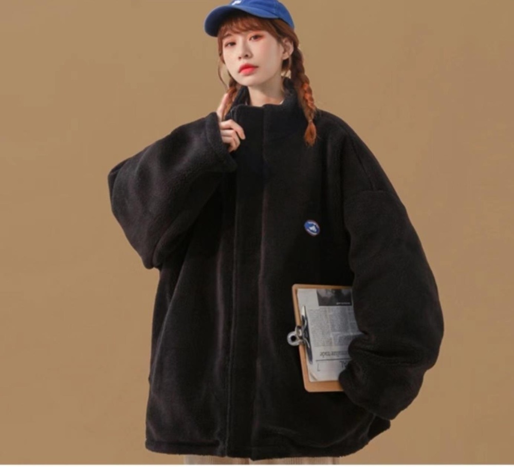 Loose quality wear lambs wool thick cotton coat