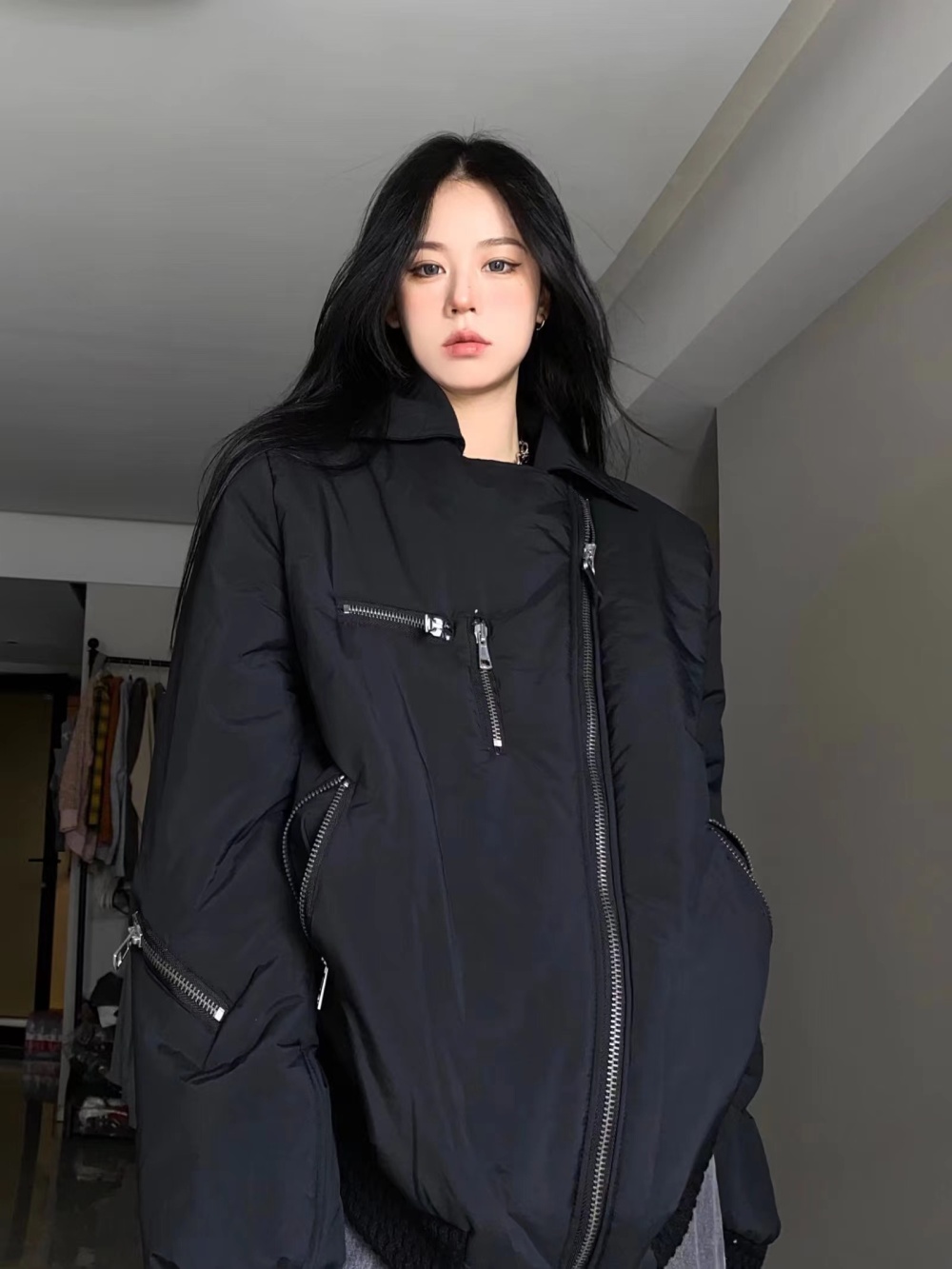 Winter quality coat thick enlarge cotton coat