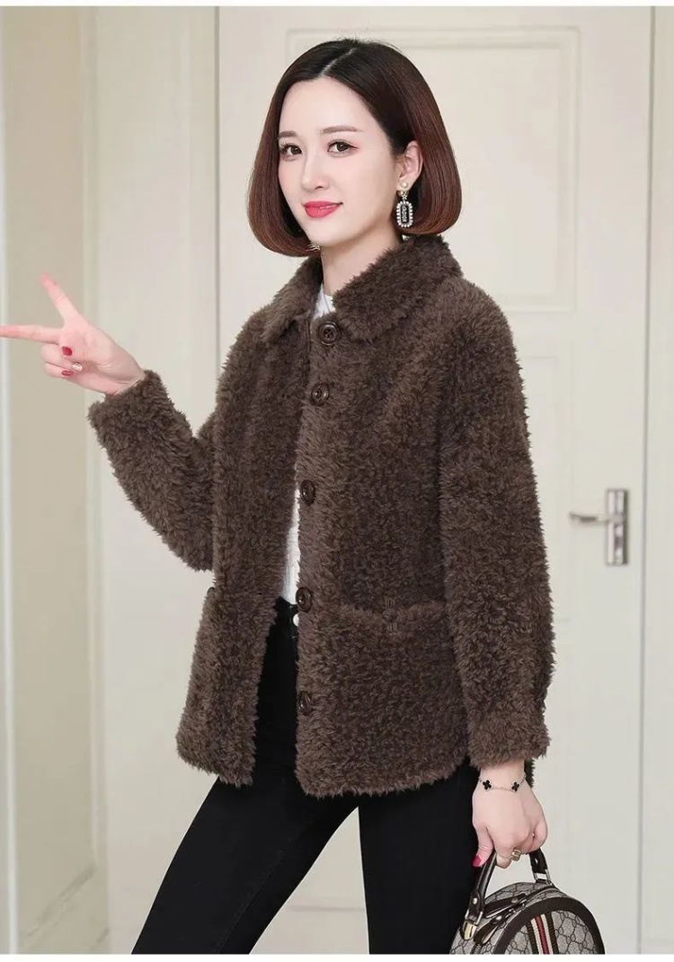 Korean style short overcoat winter coat for women