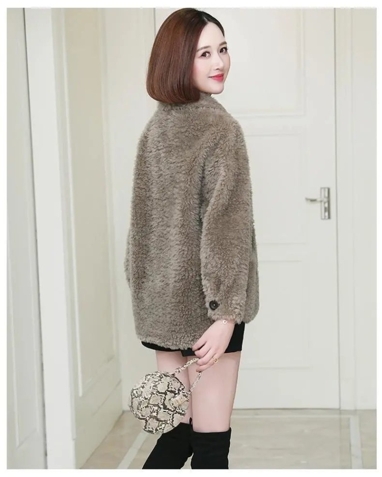 Korean style short overcoat winter coat for women