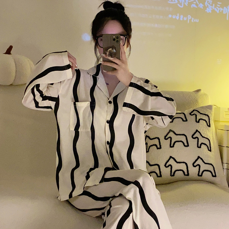 Korean style wears outside pajamas 2pcs set for women