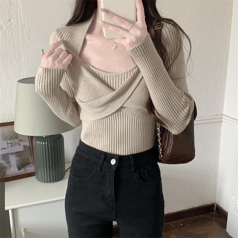 France style long sleeve sweater for women