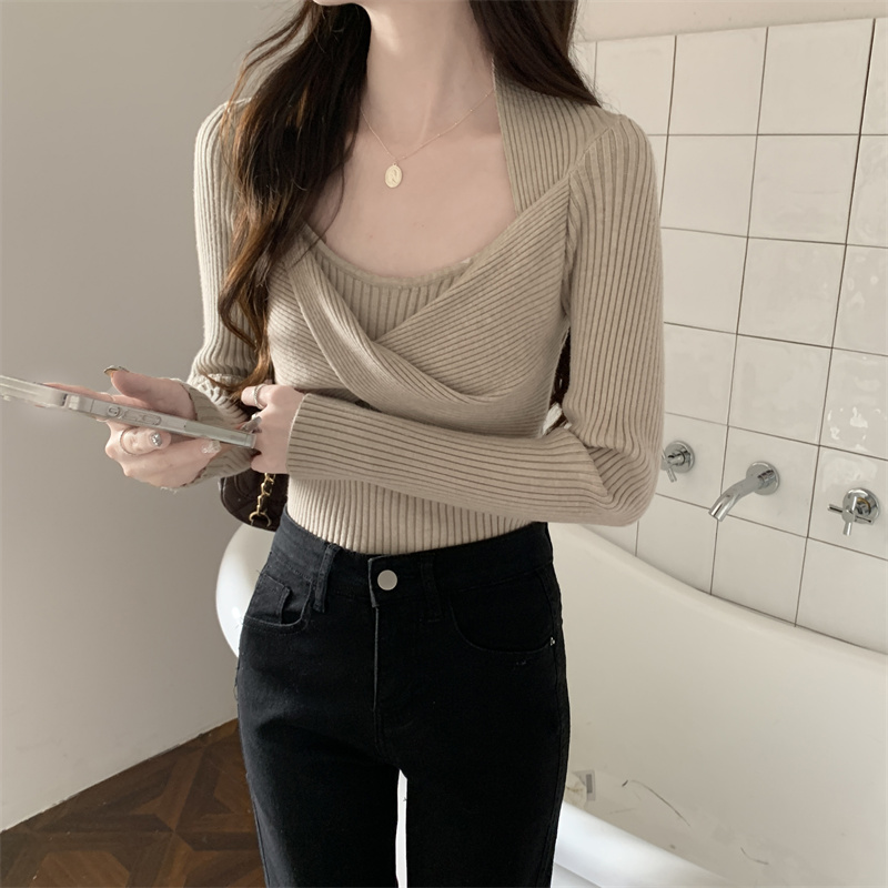 France style long sleeve sweater for women