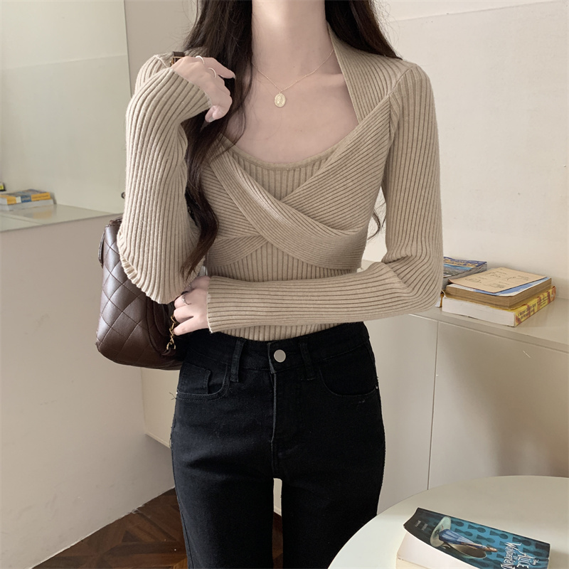 France style long sleeve sweater for women